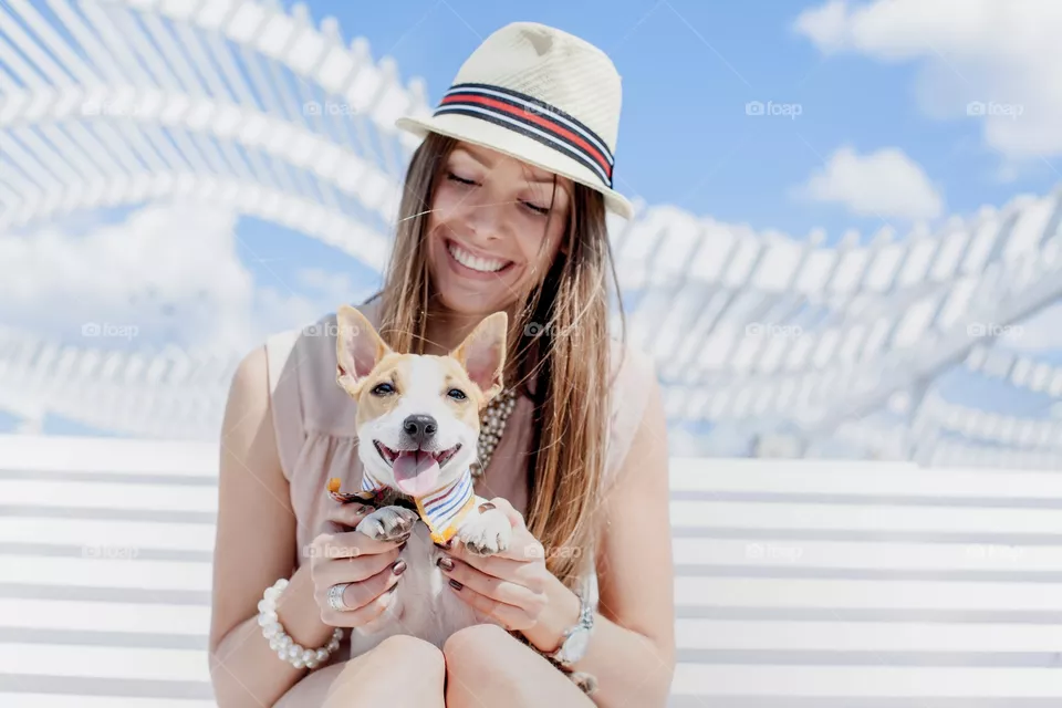 Portrait, Cute, Outdoors, Woman, Lid