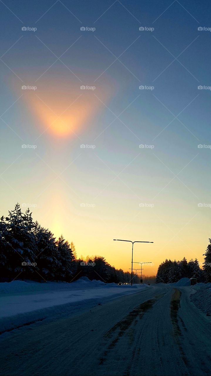 light phenomena from the sun