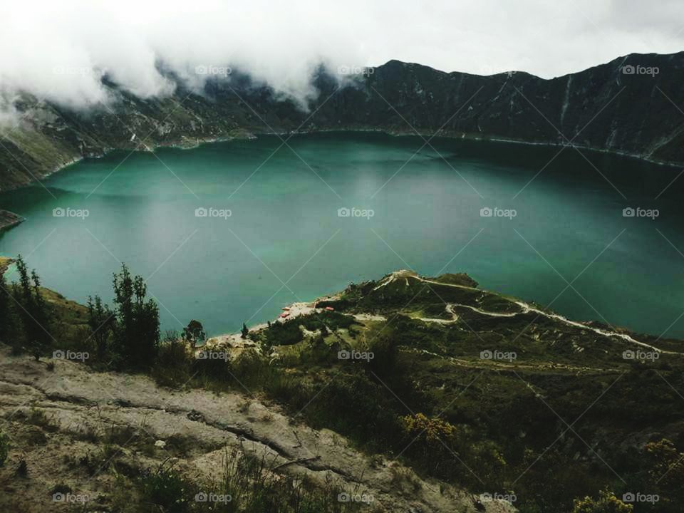 LAGOON OF QUILOTOA,ECUADOR.