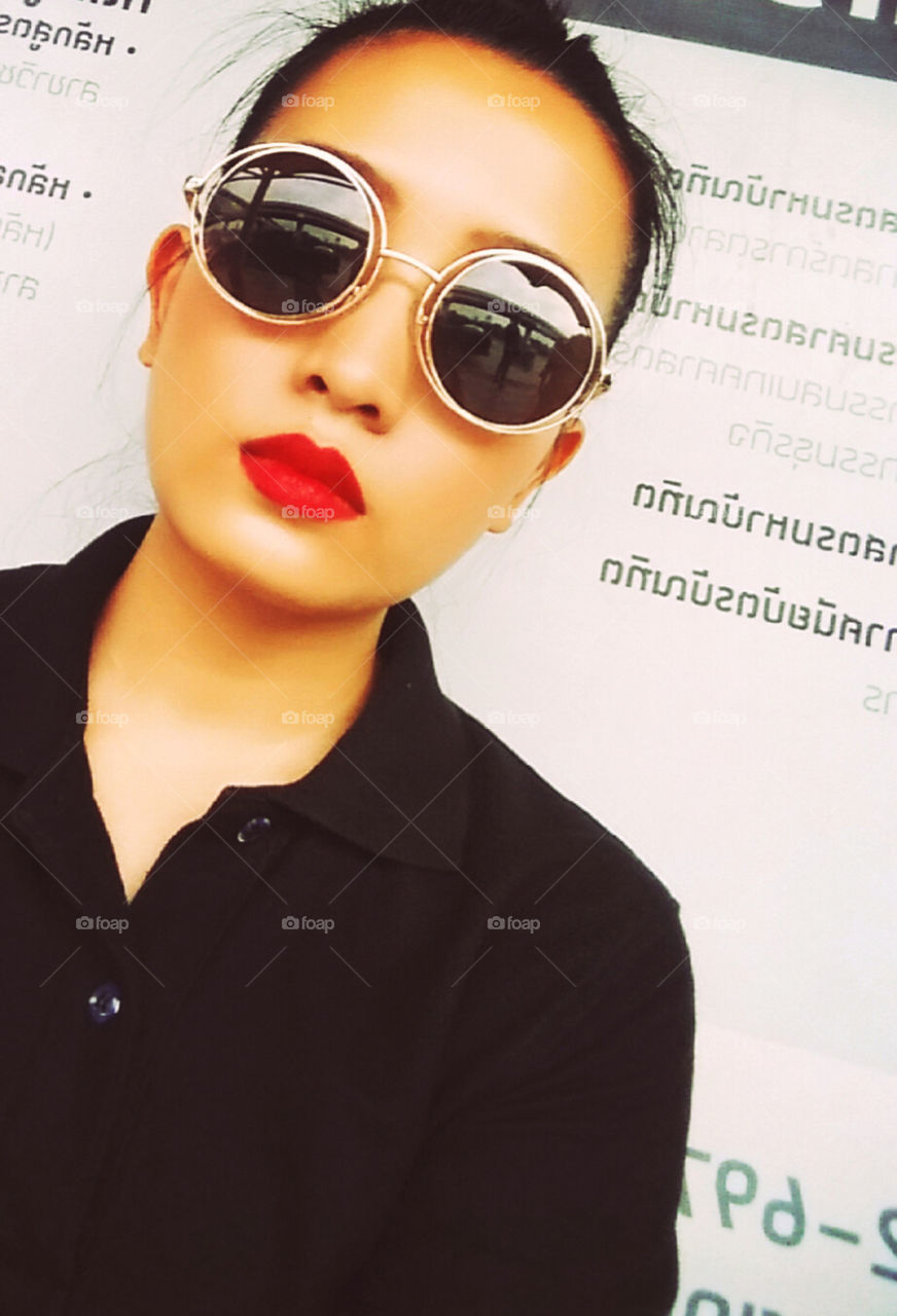 Another look of mine. What's that red lipstick color? Totally changed my style and look a bit moody ha...a!