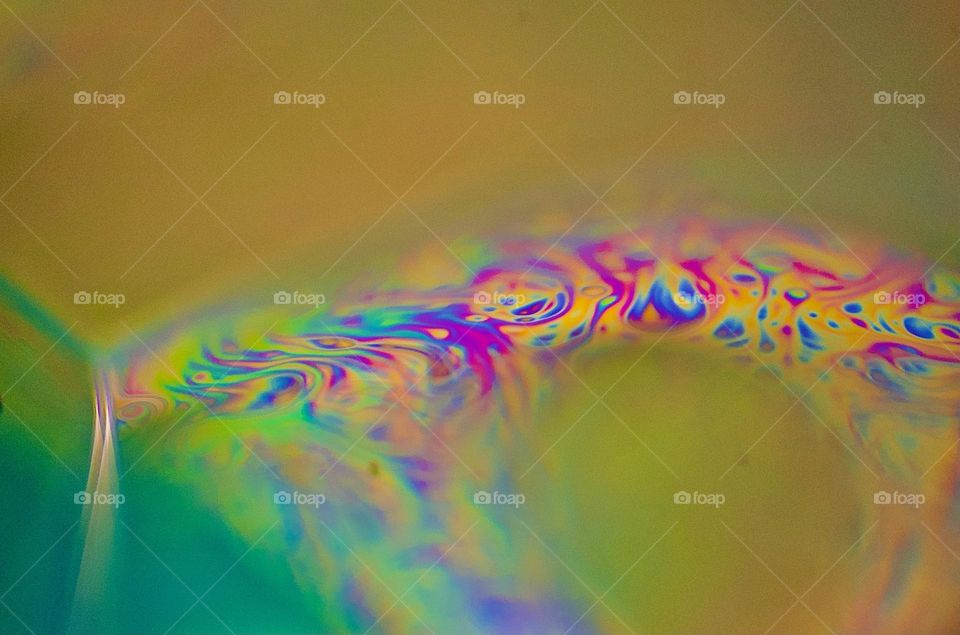 Macro photo of Abstract background on a water bubble