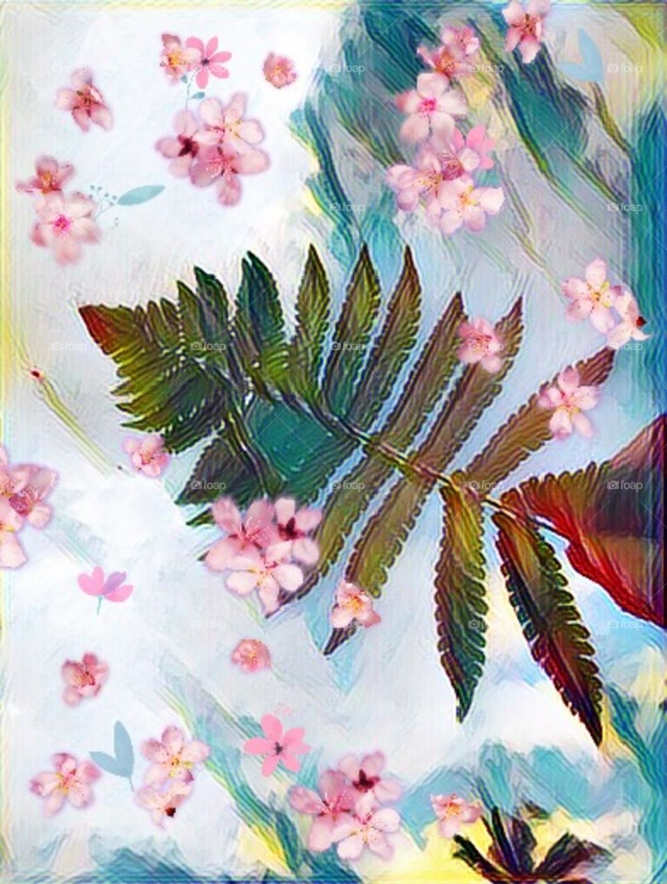 Beautiful Edited pictures of leaves 