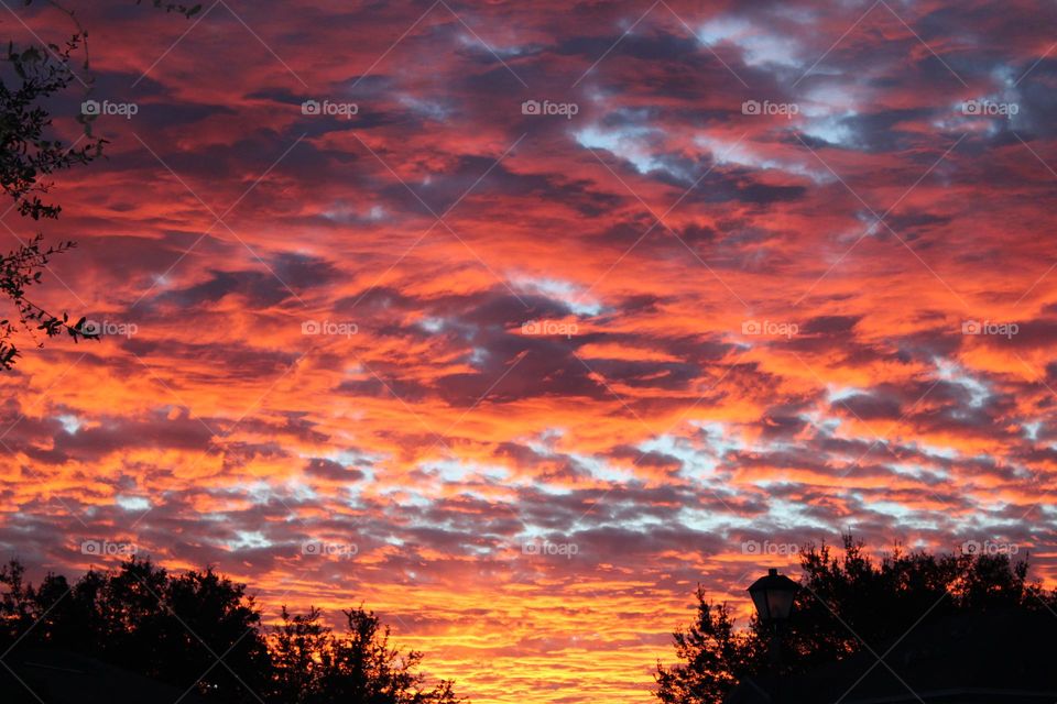 Beautiful sunrise clouds in Florida 