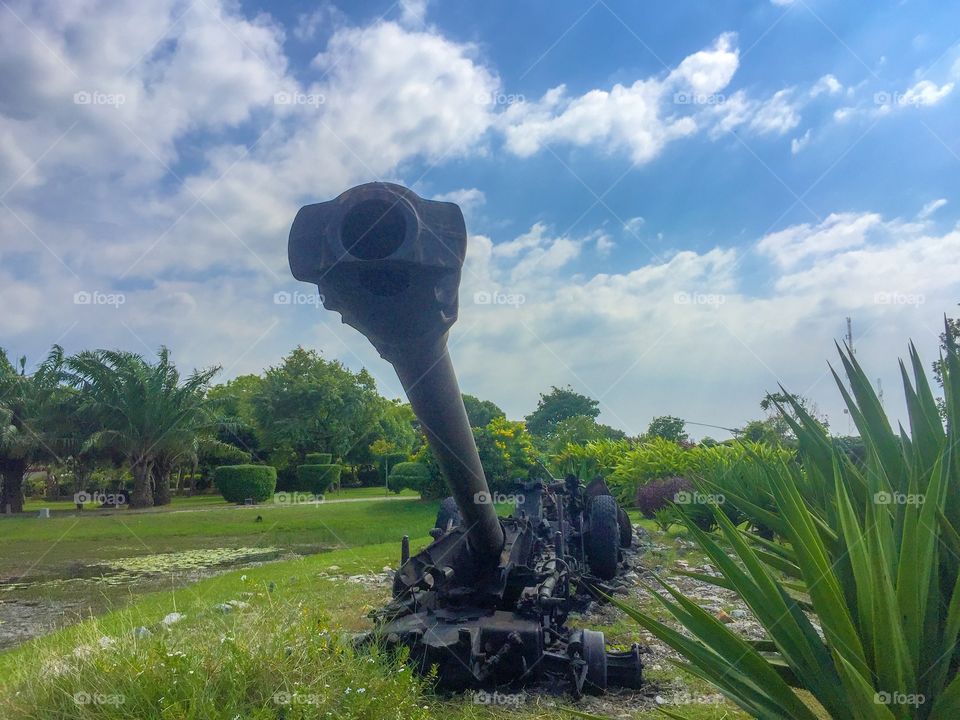 War Memories of cannon at airforce museum 