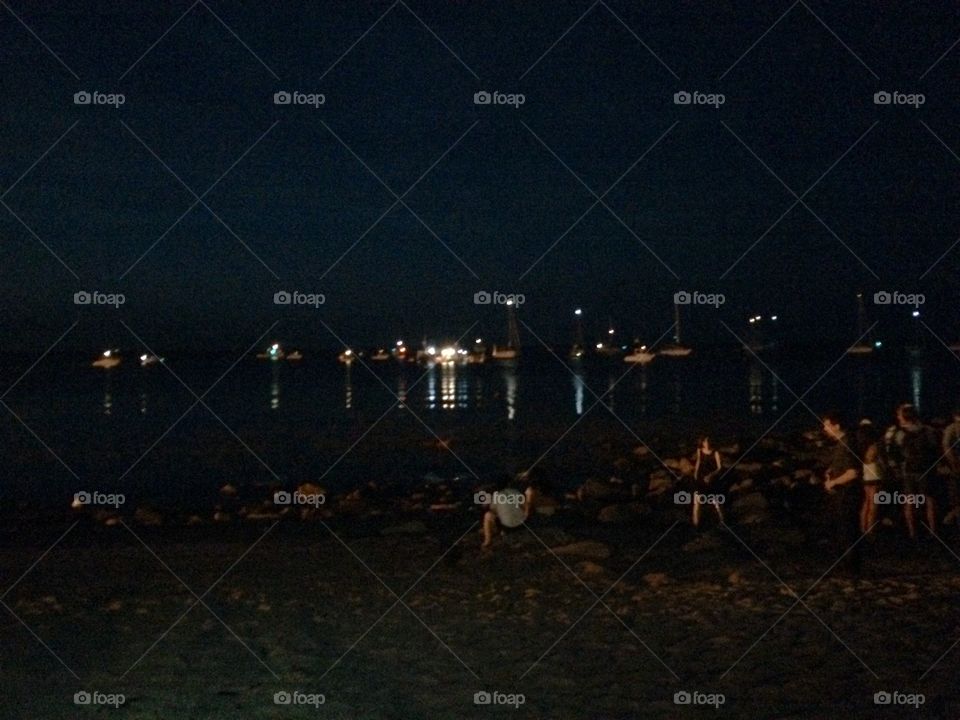 Harbor by night