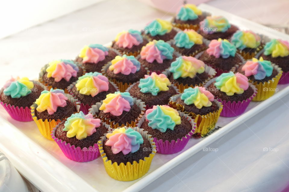 Colorful cupcakes