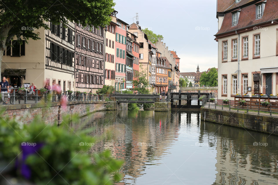 Strasburg cityscape with water channel