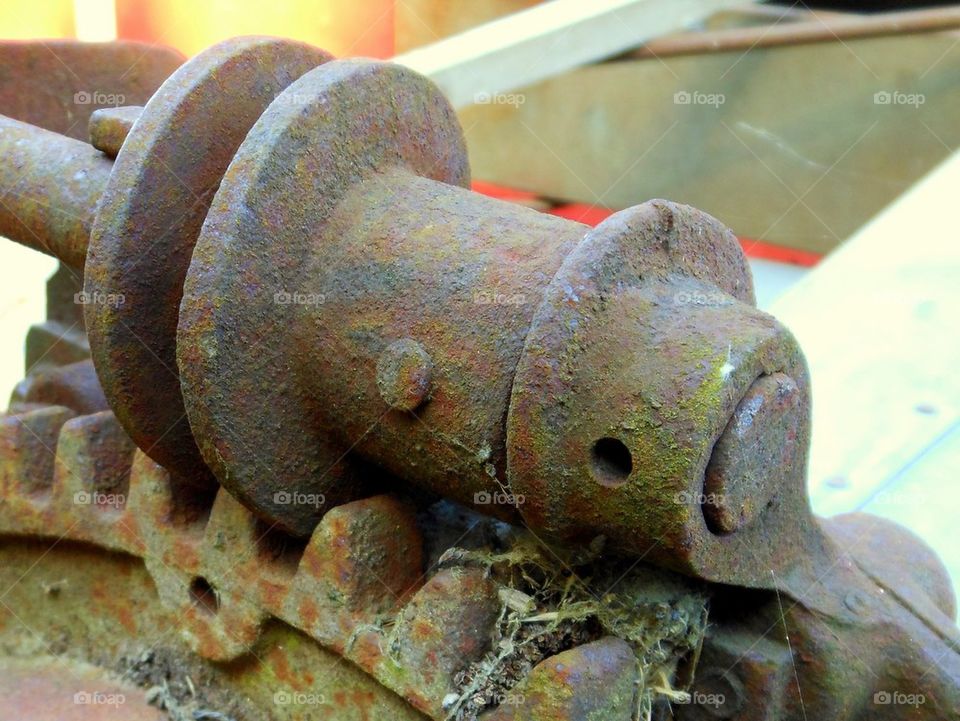 Rusty machine relic