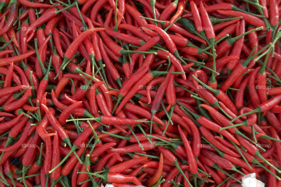 Full frame of red chili pepper
