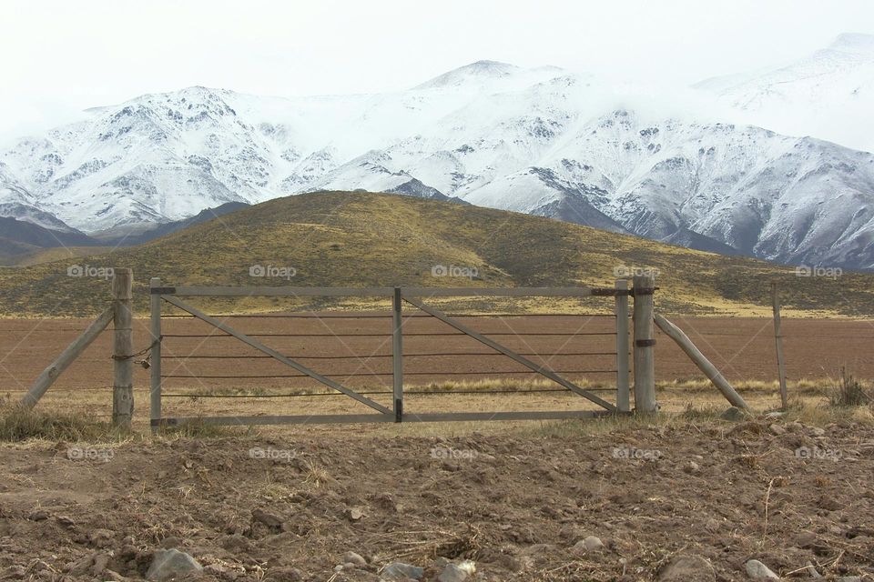 la pradera cerca de montañas mendocinas