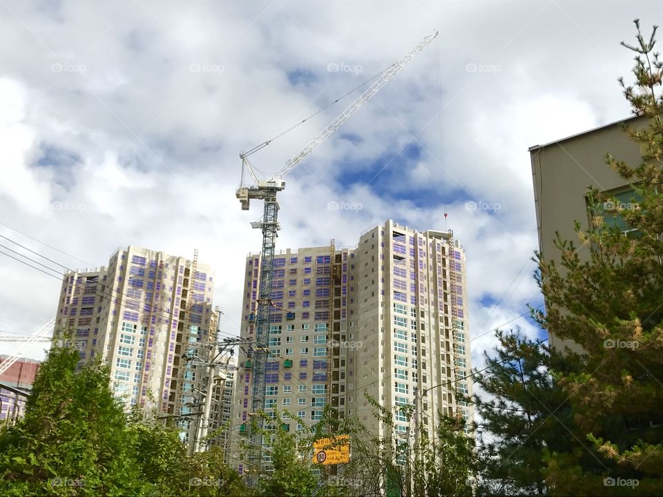 Crane at Construction Site