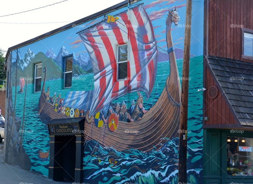 Viking Ship Mural