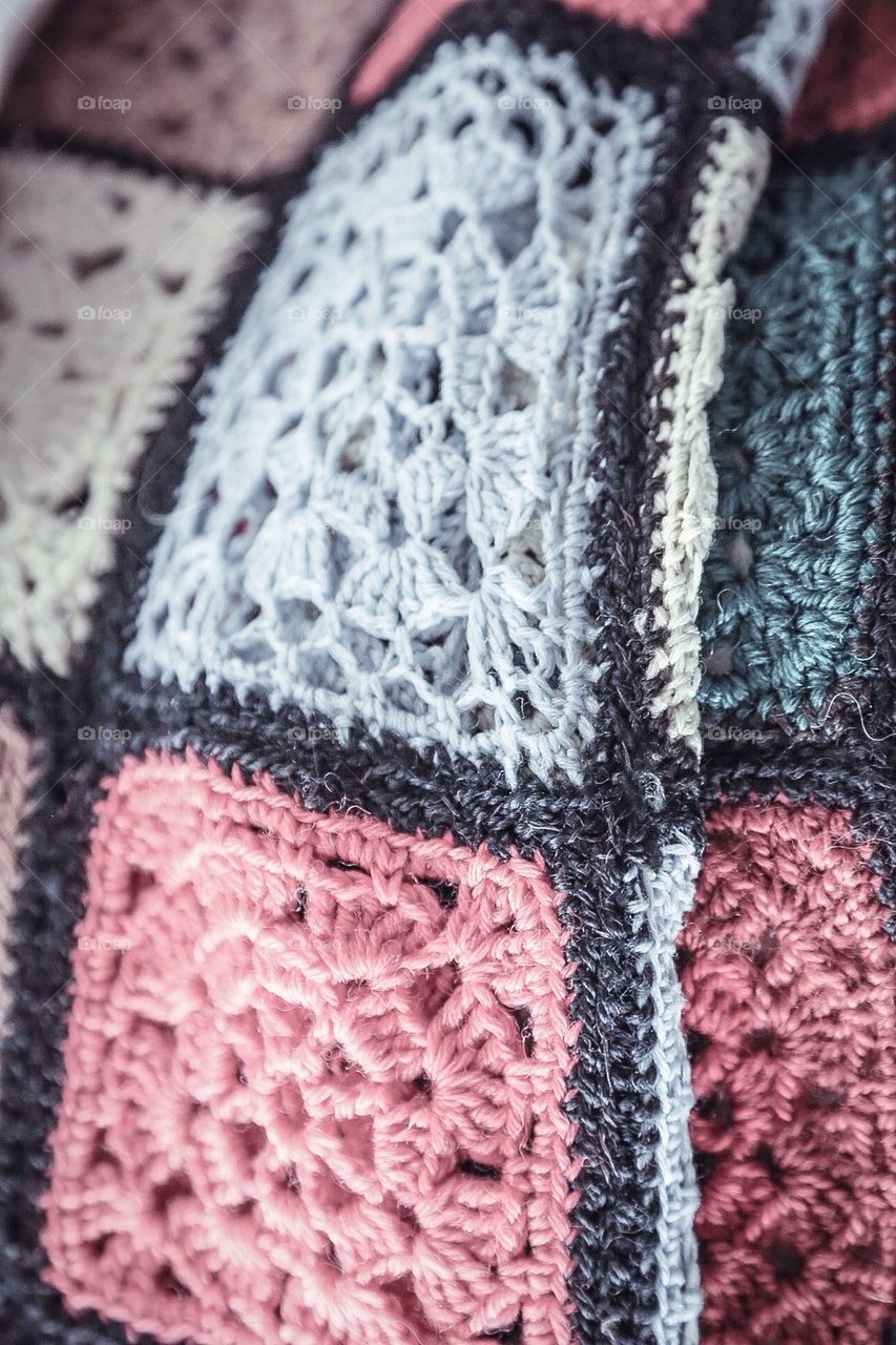 Handmade vintage blanket 