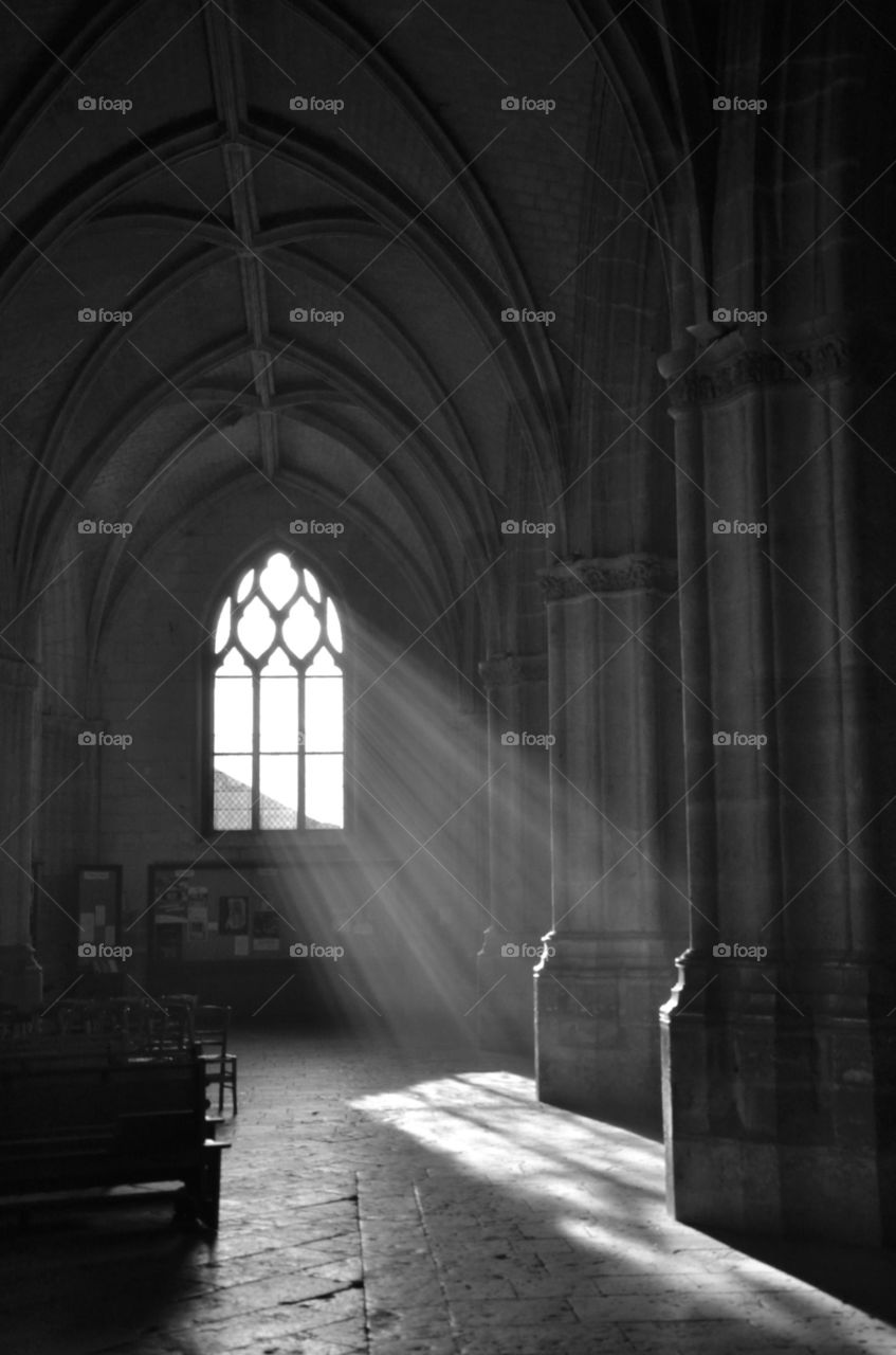 Holy light. Holy light seen in Blois cathedral 