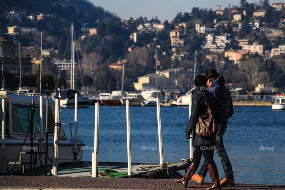Let's take a walk by the lake and enjoy the cold weather