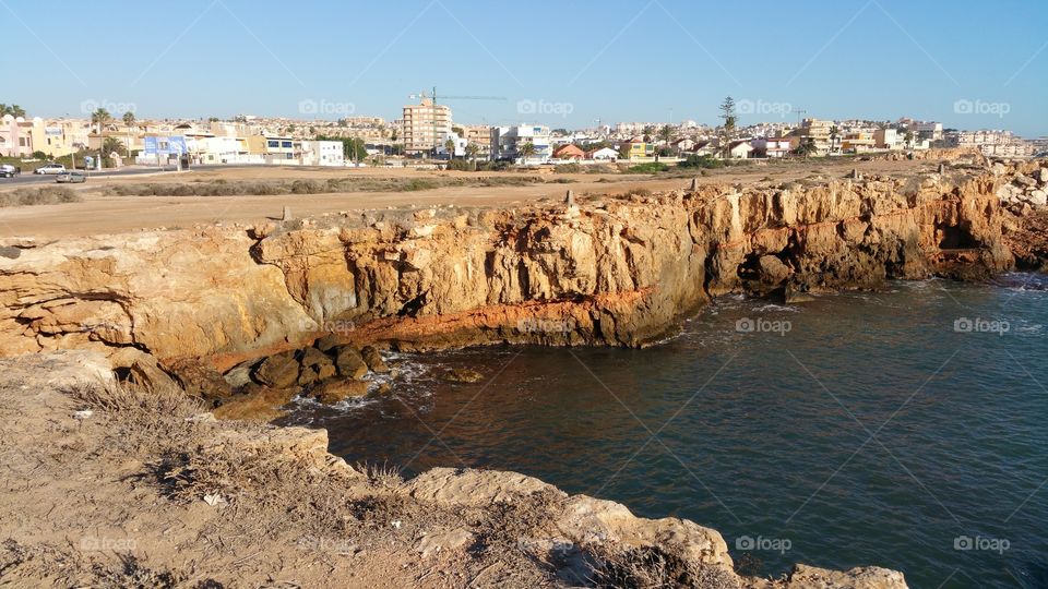 Coastline in Torrevieja, Spain