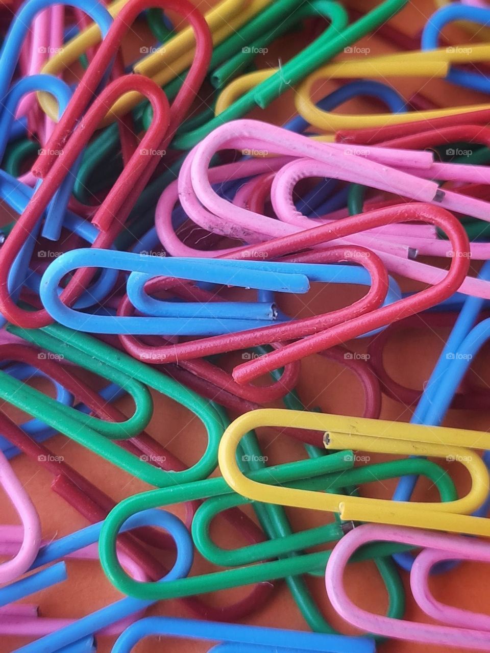 Paperclips in colors