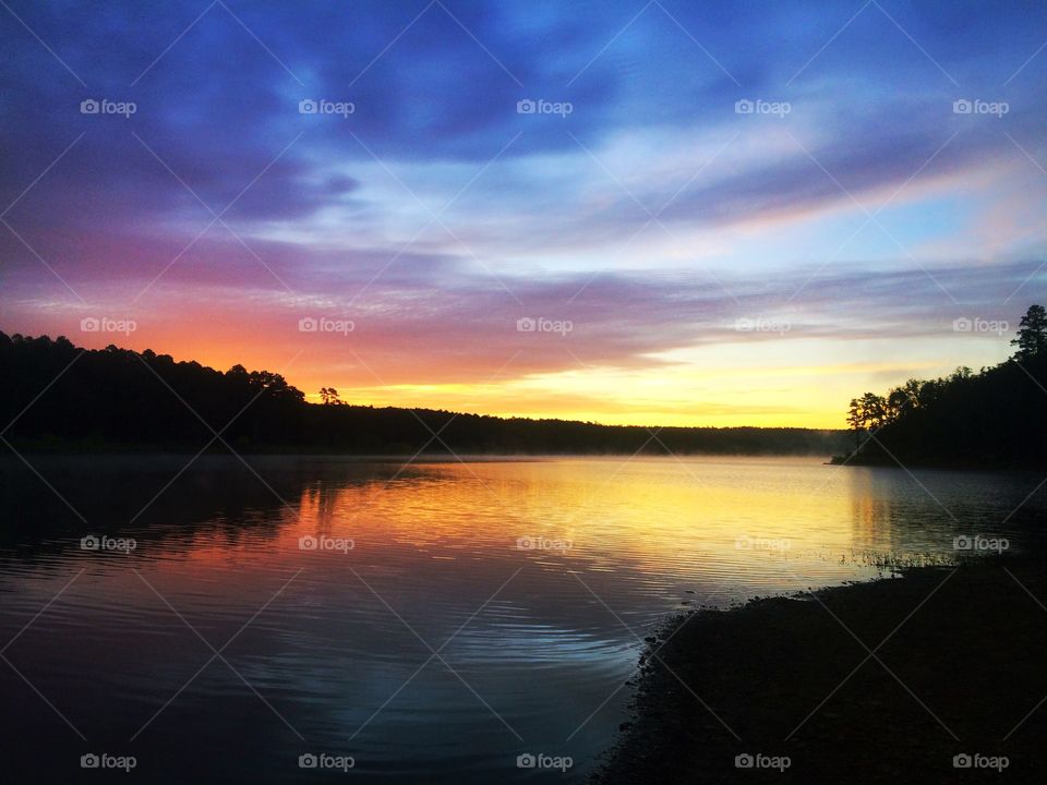 Sunrise at Robbers Cave State 