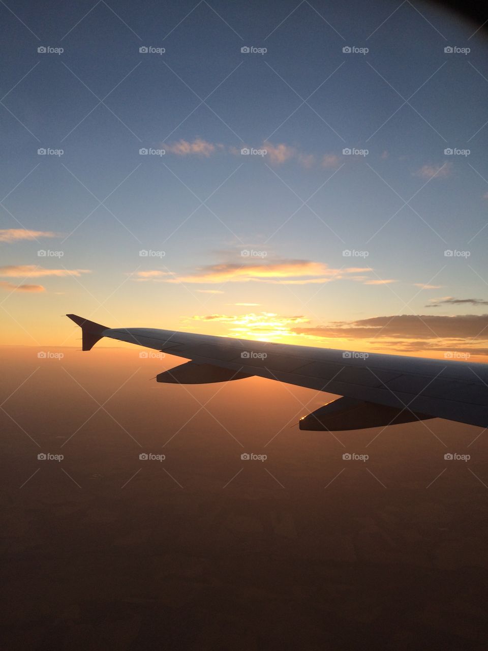 flying in the evening