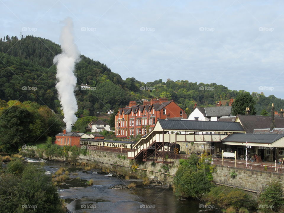 View of Llangollen train station