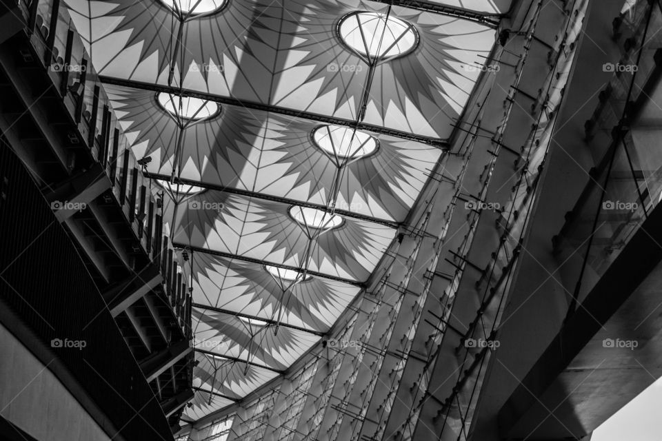 Abstract background architecture lines. modern architecture detail.Abstract black and white background image on the subject of modern architecture, industry or technology. Perspective