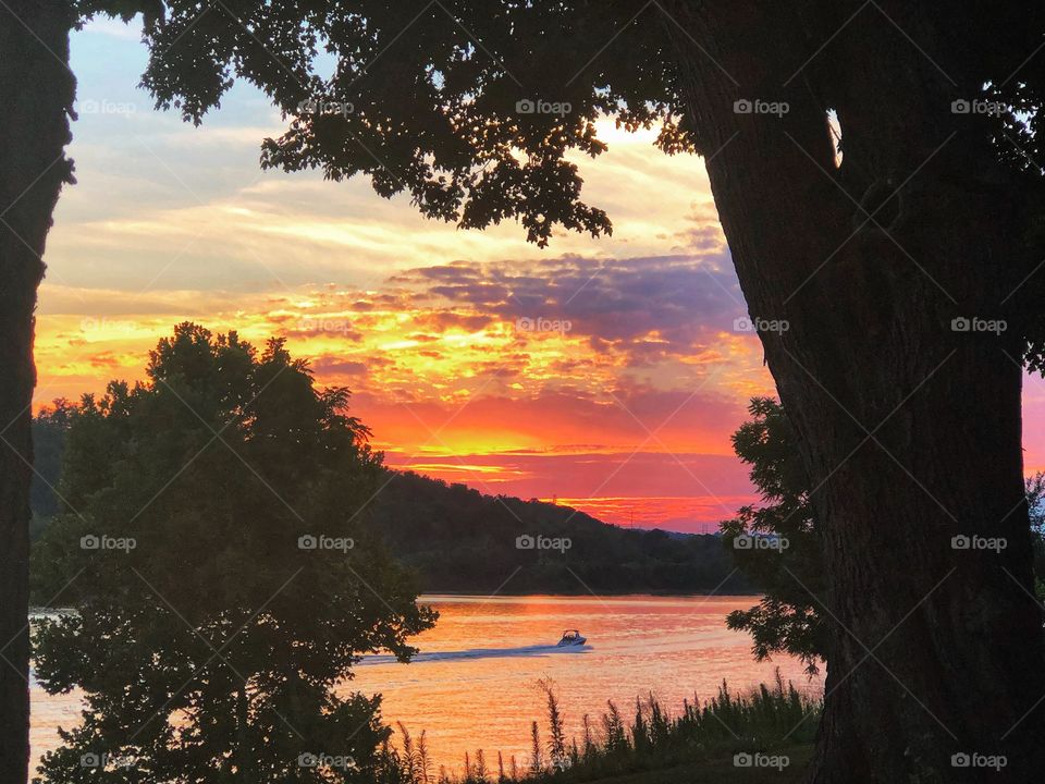 Sayler Park Sunset on the Ohio River