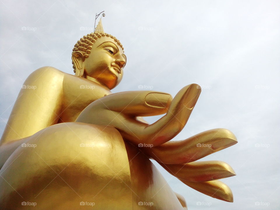 Buddha statue Golden travel measure