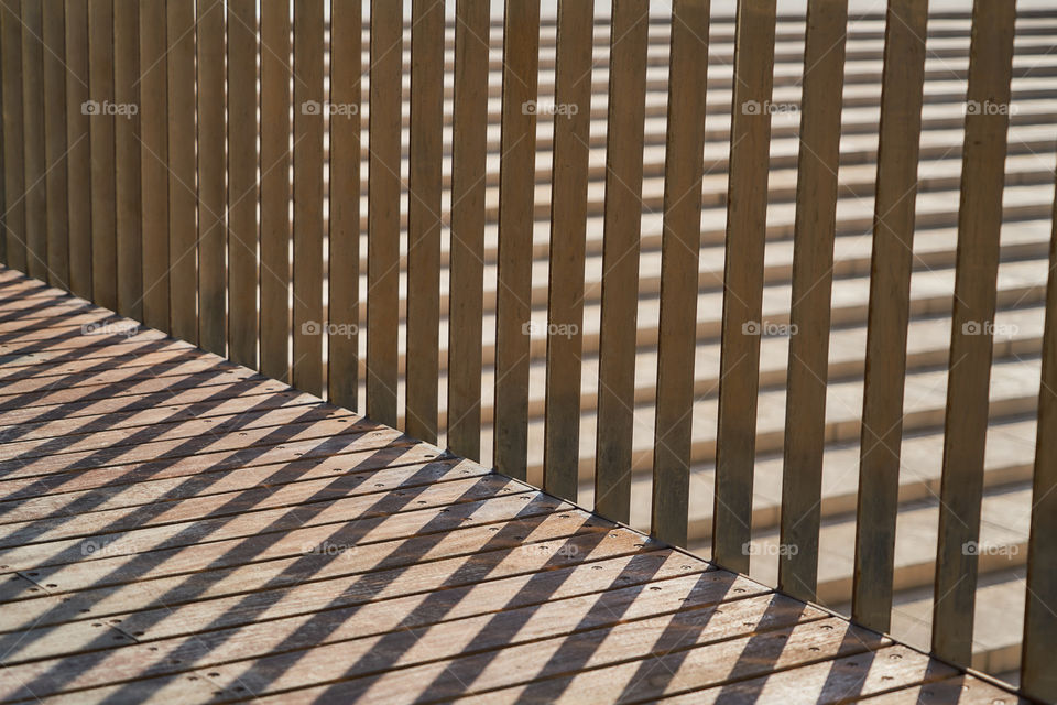 View of wooden stairs