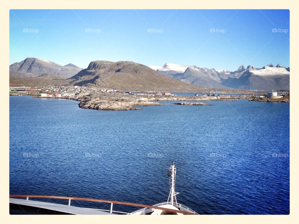 Approaching Greenland coast