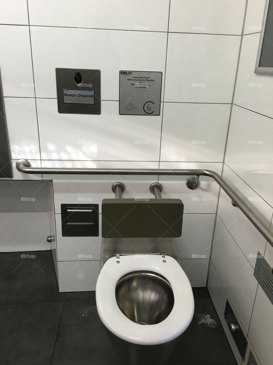 Automated stainless steel public toilets washrooms restrooms