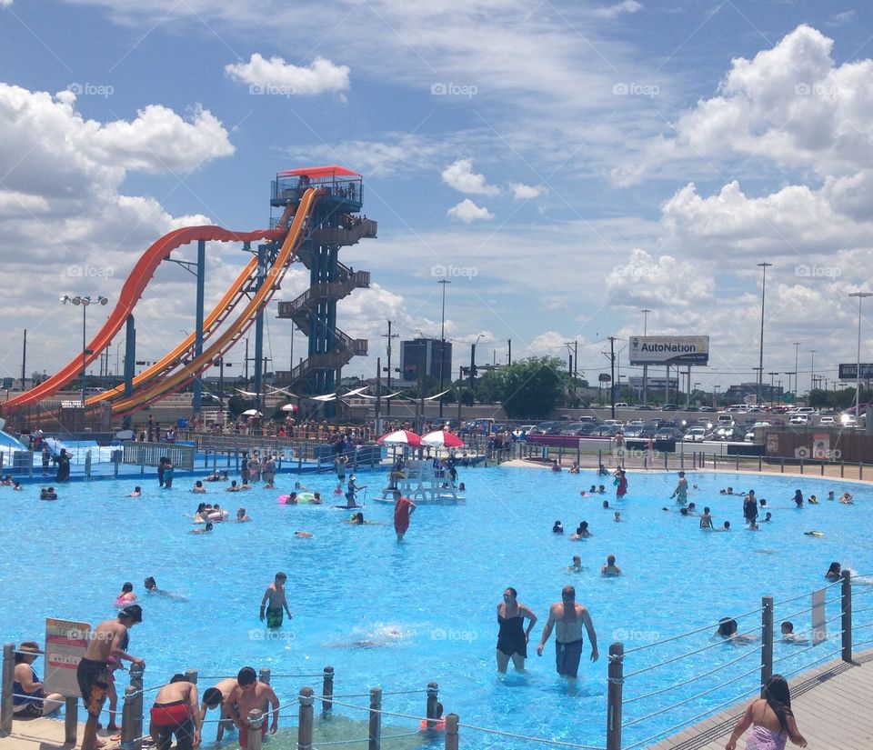 Jump on in. Hurricane harbor water park