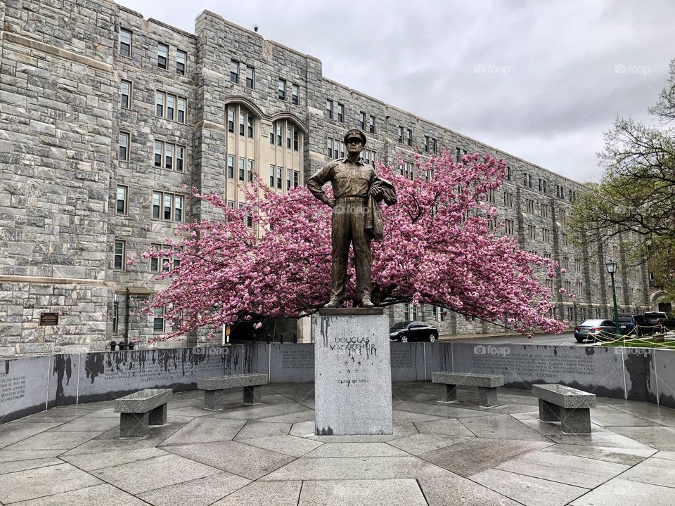 General Douglas MacArthur monument at USMA West Point Military Academy NY