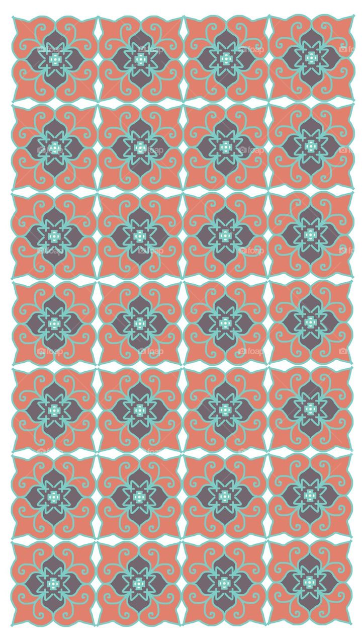 Fabric patterns, graphic patterns, tile patterns, Thai patterns Simple style on a white raised flowers with Thai pattern