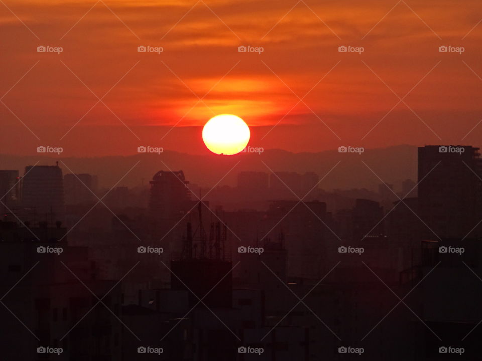 Sunset in São Paulo 