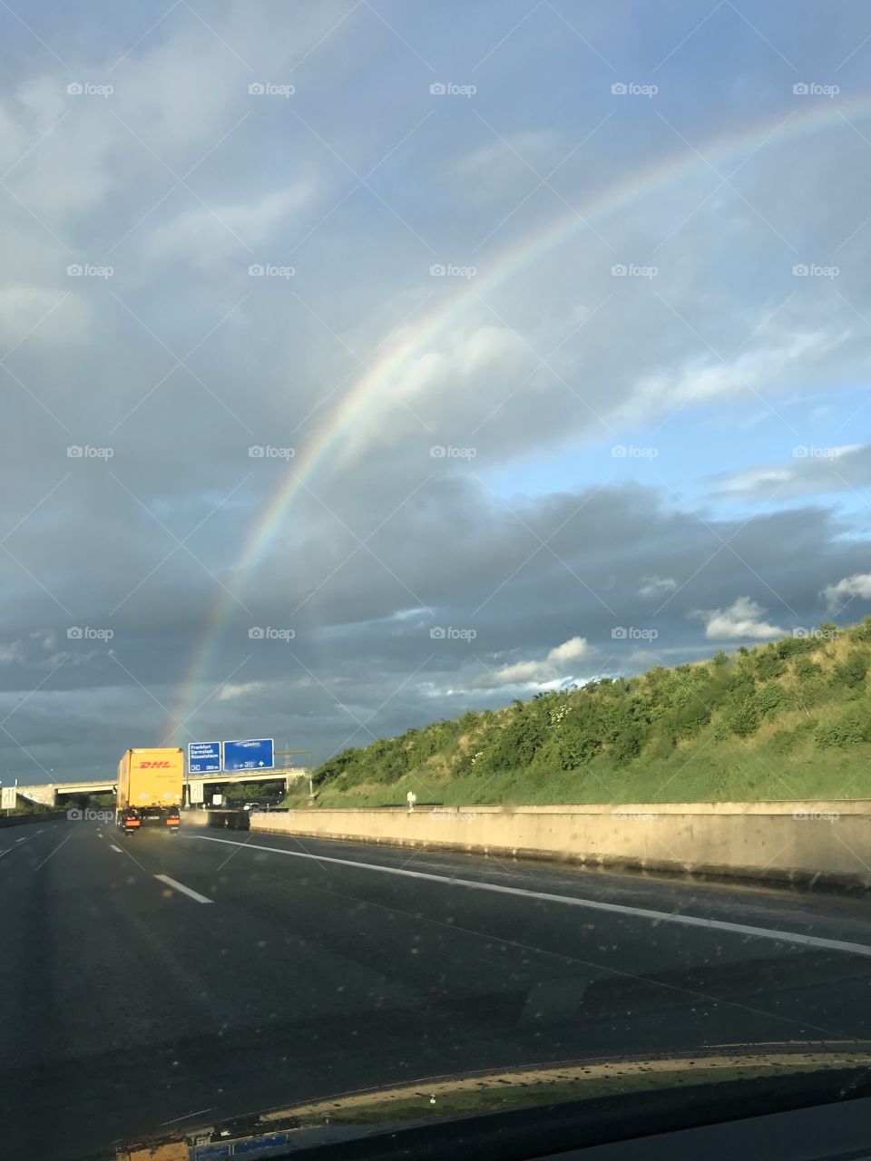 Rainbow on the road 