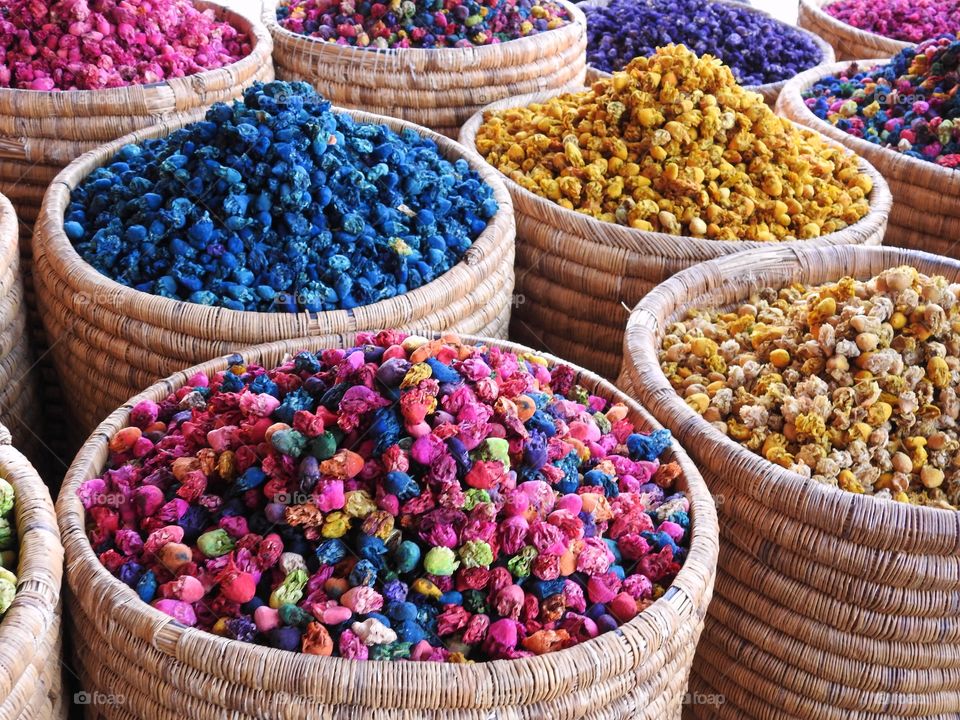 Colorful spice market