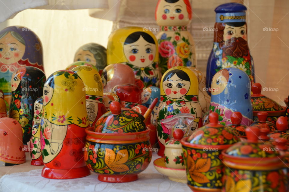Matryoshka toys. Russian souvenir