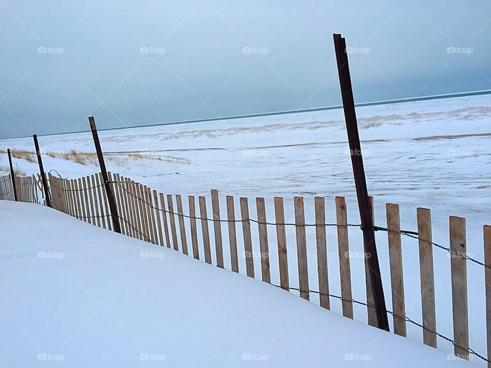 Frozen Lake Michigan 