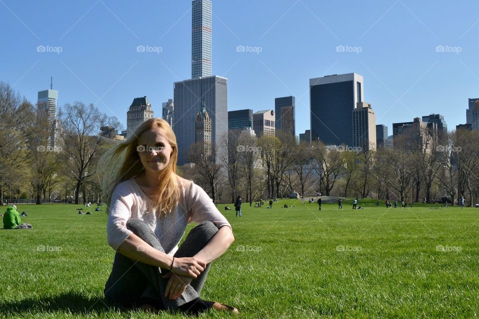 Happy portrait in Central Park 