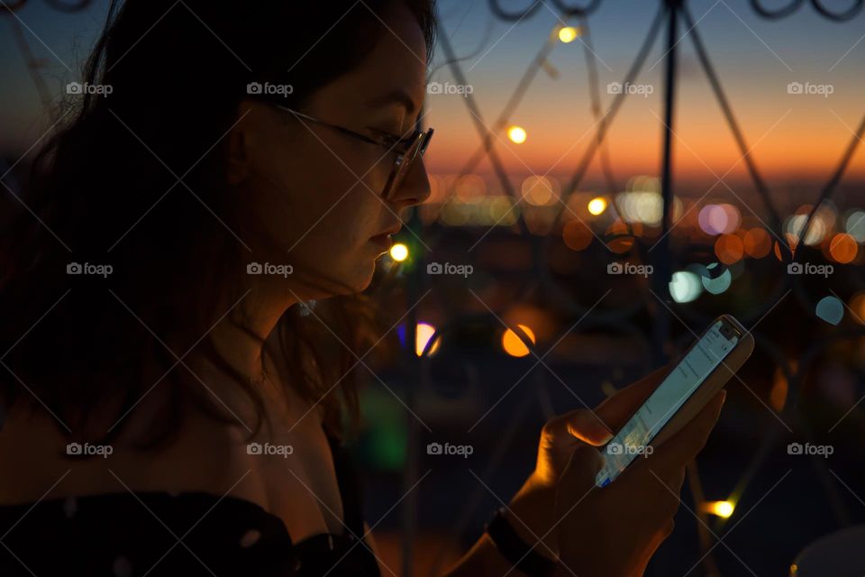 girl using smartphone 