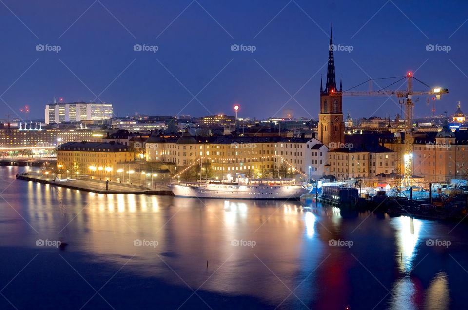 Stockholm, Sweden, at night