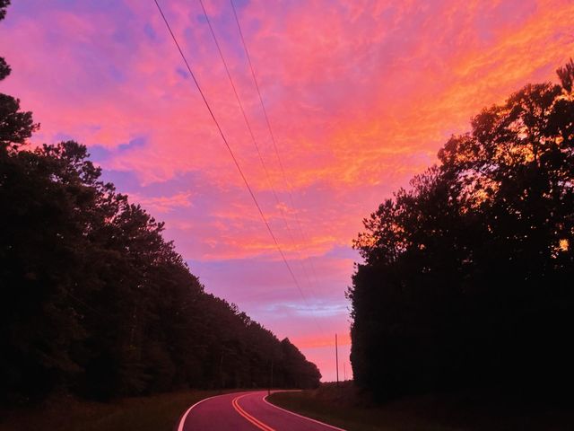 Summer sunset sky