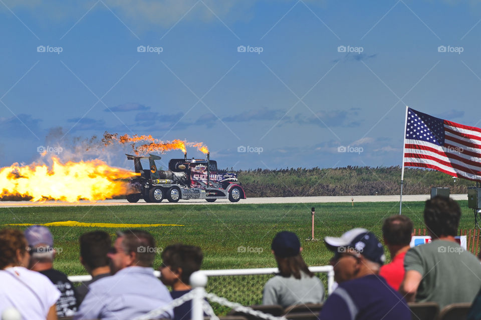 Shockwave Jet Truck powered by 3 jet engines. 