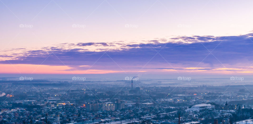 Nature landscape during sunset