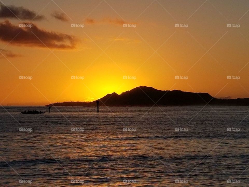 Sunset in Honolulu Hawaii