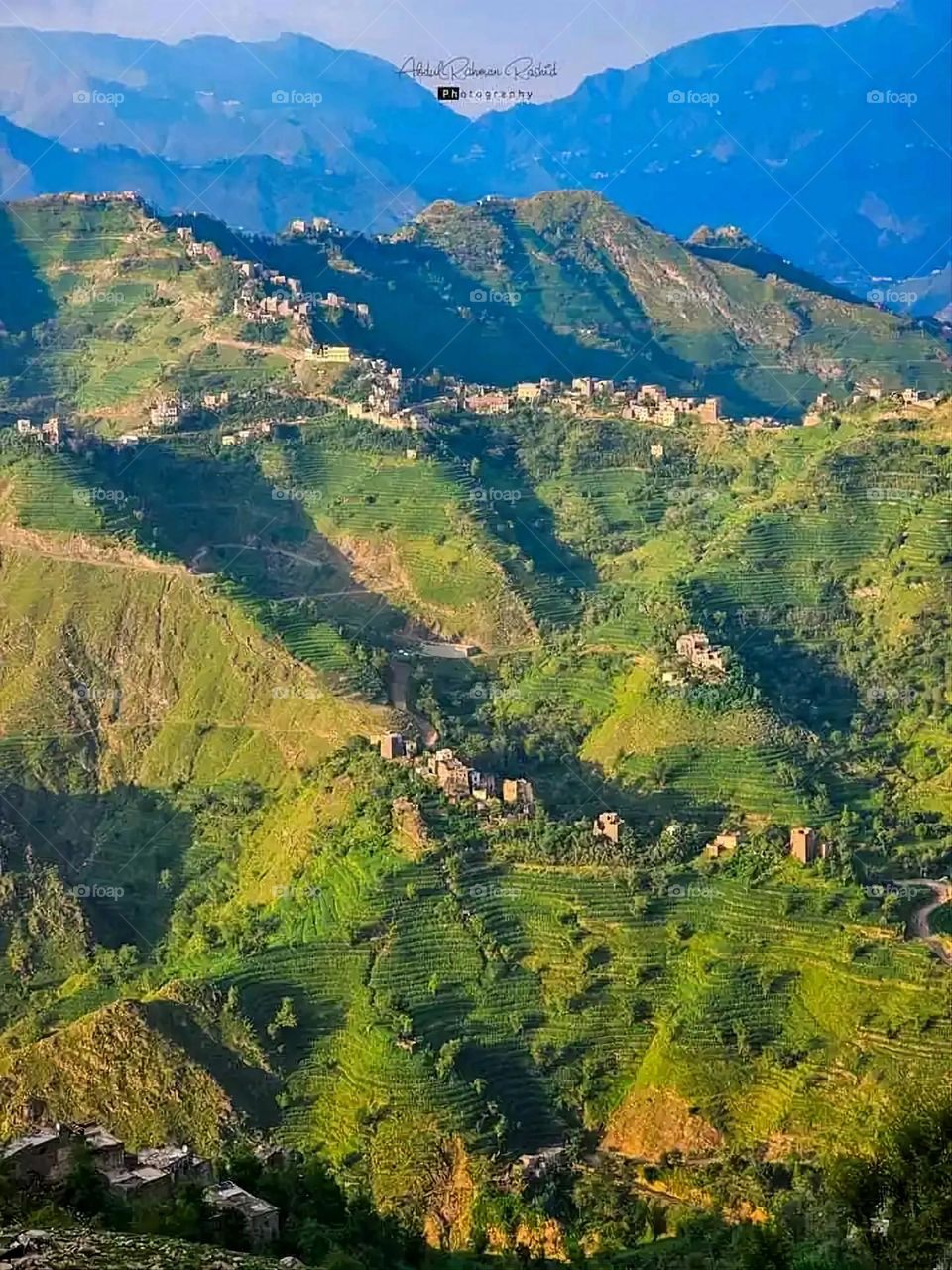 Glory be to God, the magnificent and picturesque view and the natural green trees are a view that is nothing more wonderful than it