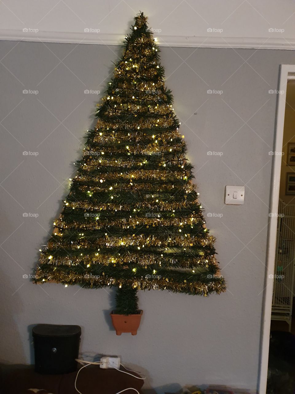 Our home made Wall Christmas Tree.