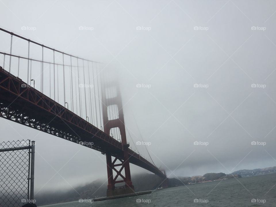 Amazing view of Golden Gate Bridge in San Francisco. 
