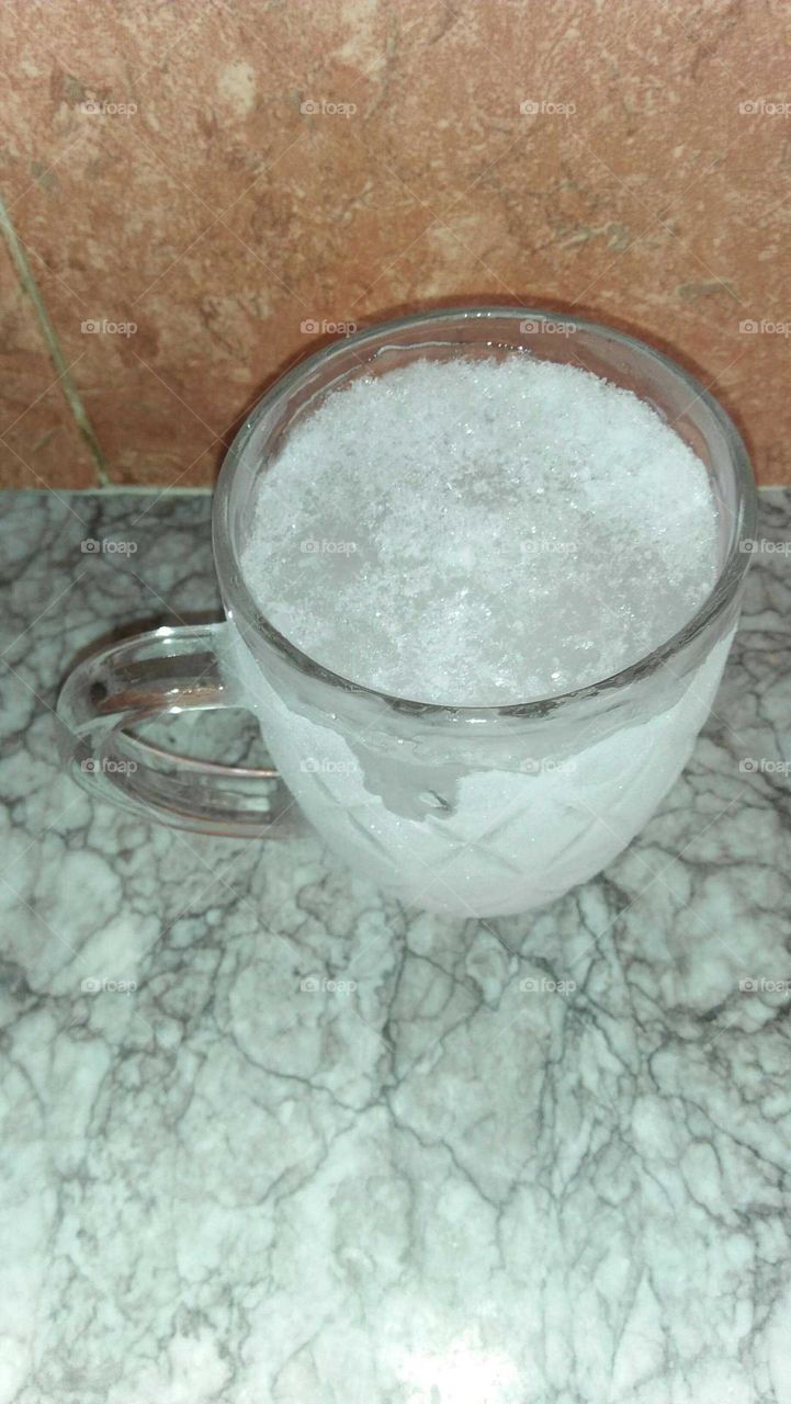 A cup full of ice