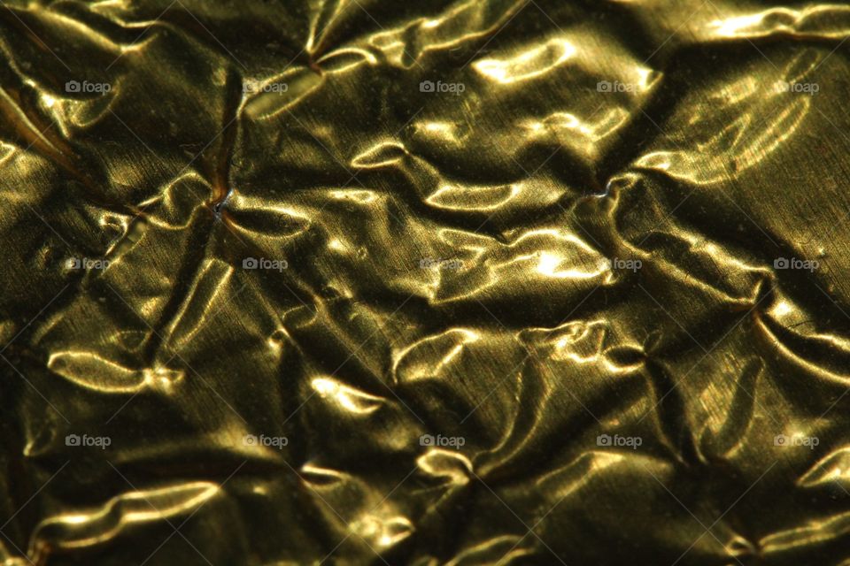 Close-up of gold foil